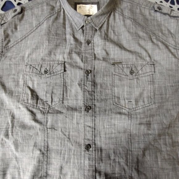Marc Ecko Deadly Threads Button | Mens Size 2XL 100% Cotton‎ Long Sleeve Shirt - Picture 2 of 10
